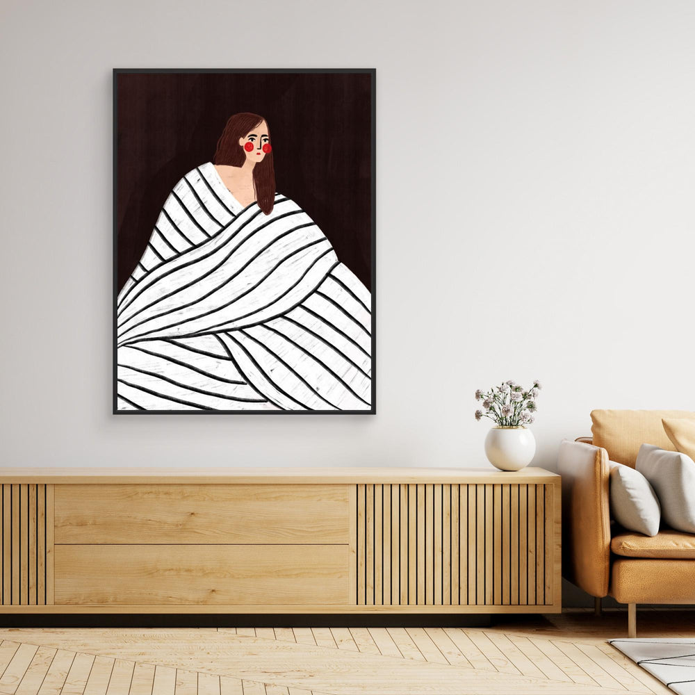 The Woman With Black and White Stripes by Bea Müller