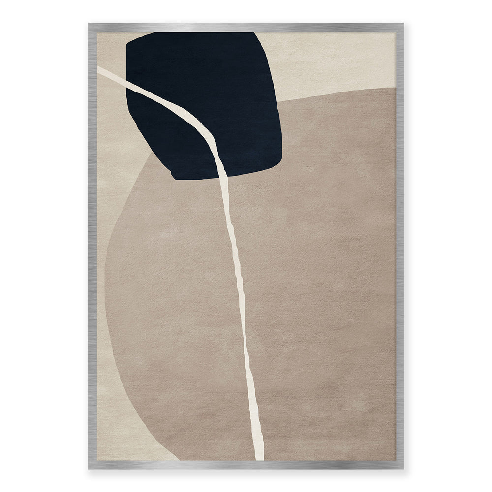Black Stone Abstract Wall Art - Neutral and Modern
