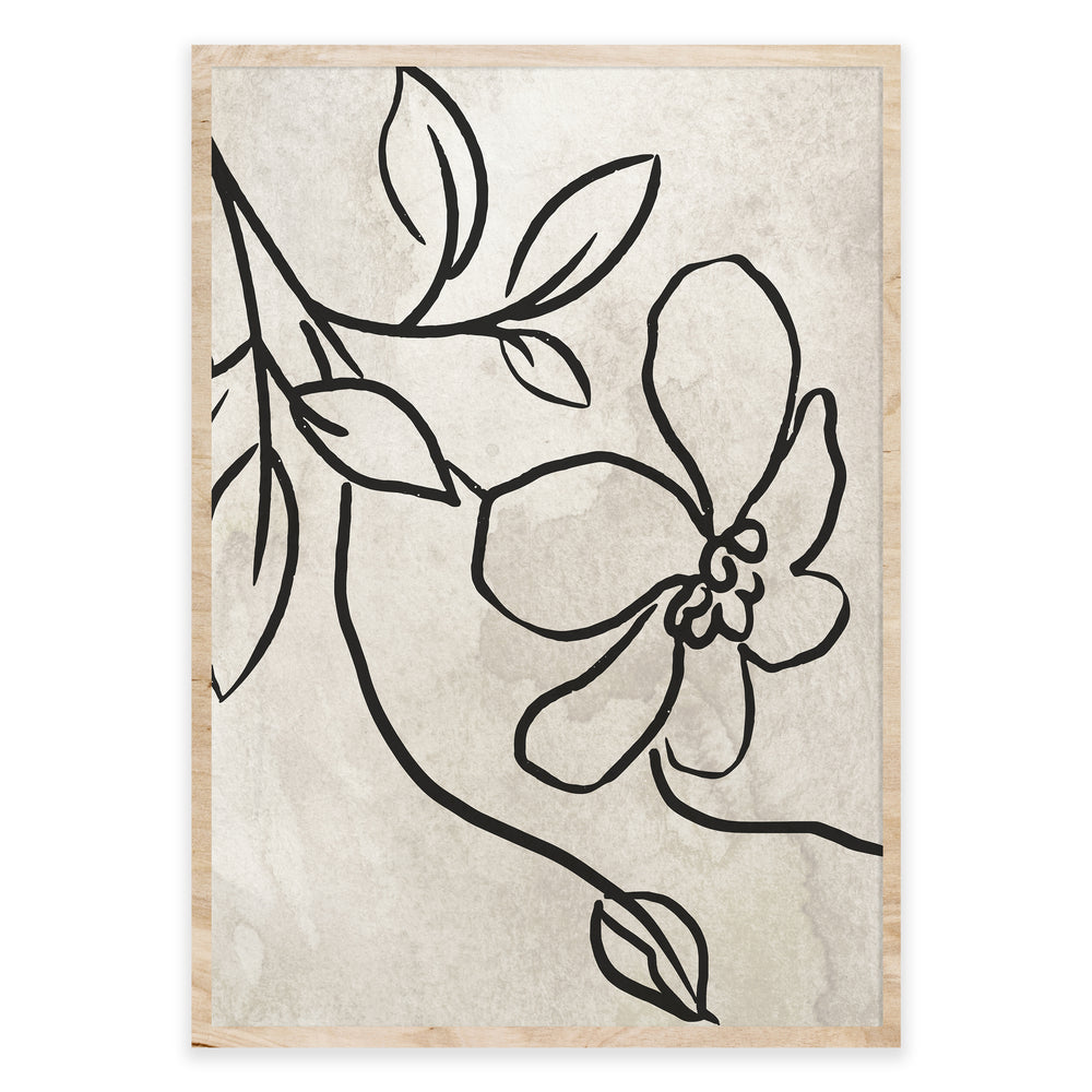 Blossom Hand Sketch 01 - Botanic and Minimalist Wall Art