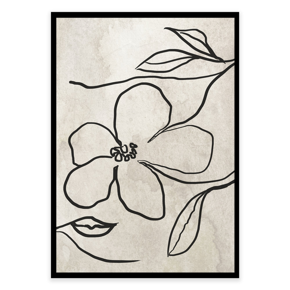 Blossom Hand Sketch 02 - Botanic and Minimalist Wall Art