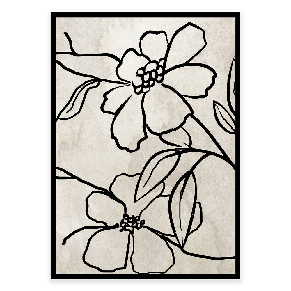 Blossom Hand Sketch 03 - Botanic and Minimalist Wall Art