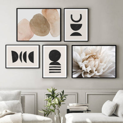 neutral gallery wall - wall art