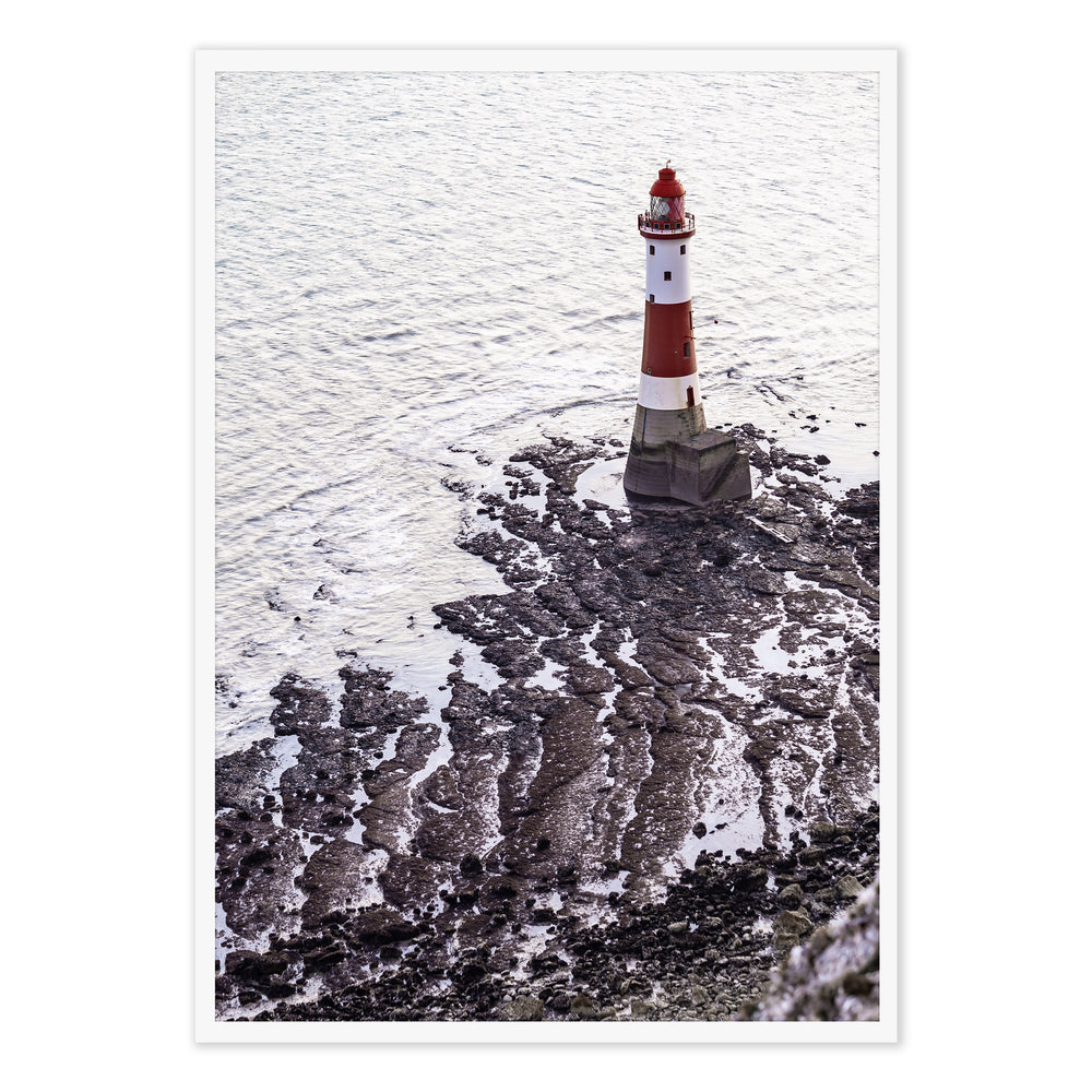 Red Lighthouse Photographic Print by Ellisimo - Captivating Wall Art
