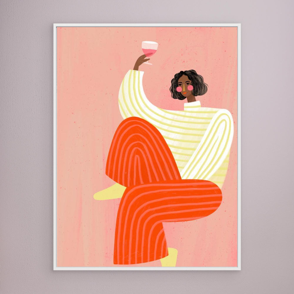 The Woman with the glass of wine by Bea Müller