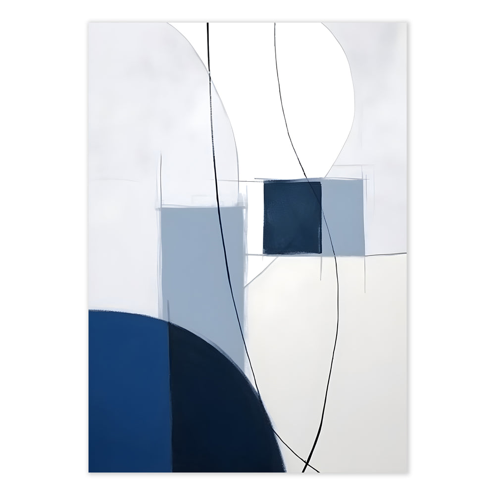 Ellisimo Lakeside Blue Abstract Art No.2 - Canvas Art