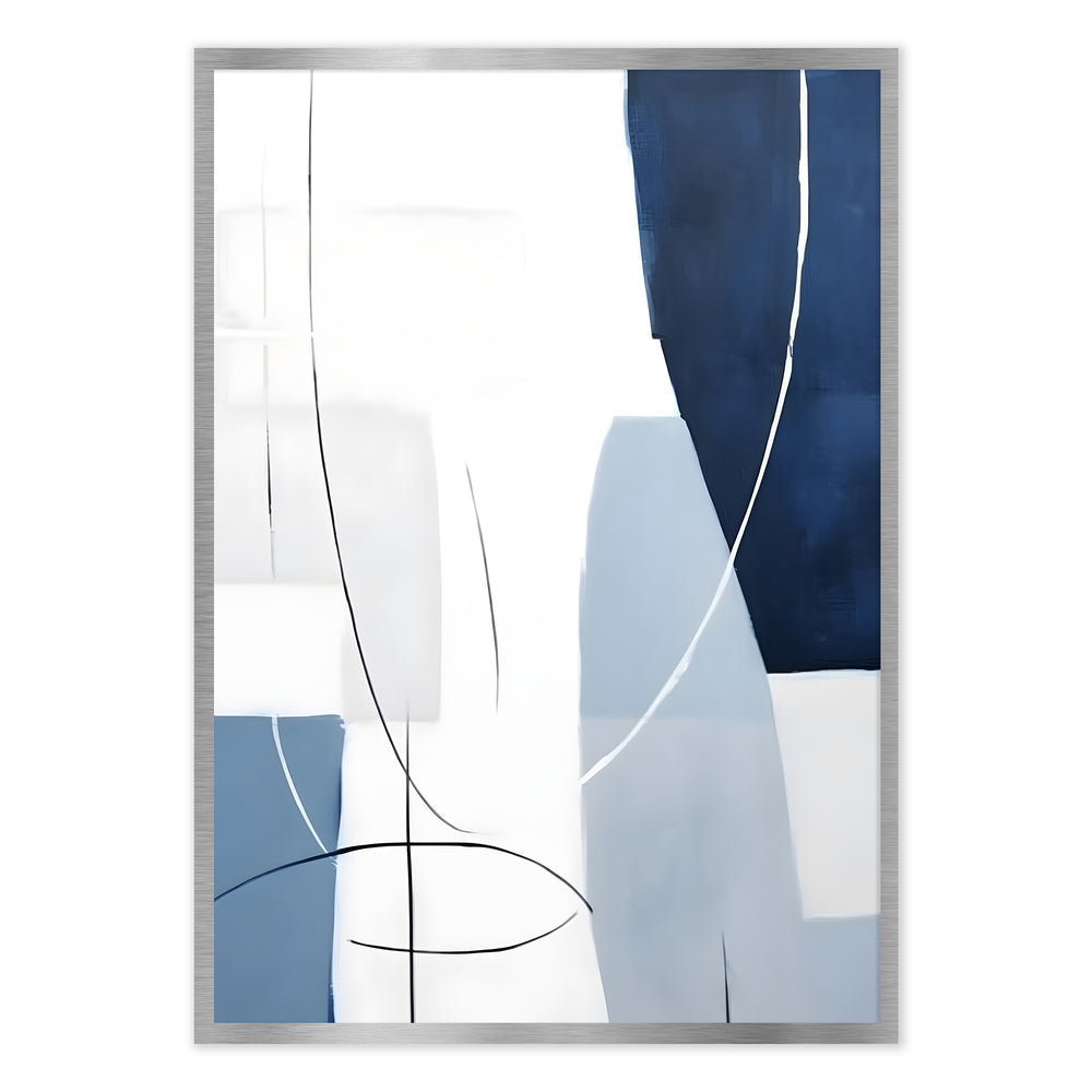 Ellisimo - Lakeside Blue Abstract Wall Art No.1 - Canvas Art