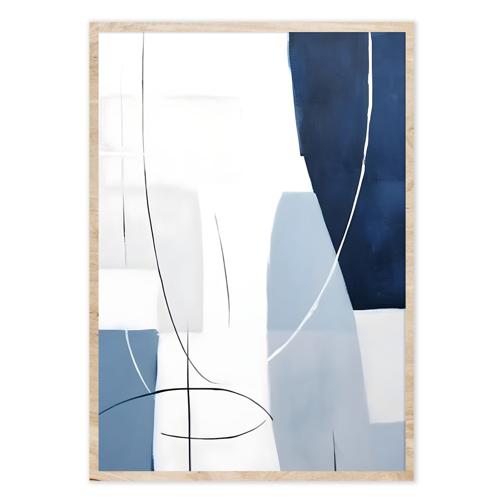 Ellisimo - Lakeside Blue Abstract Wall Art No.1 - Canvas Art