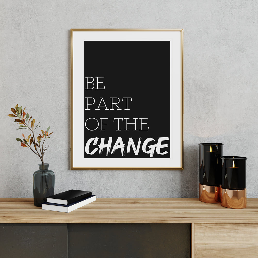 Change - Black and White Graphic Print