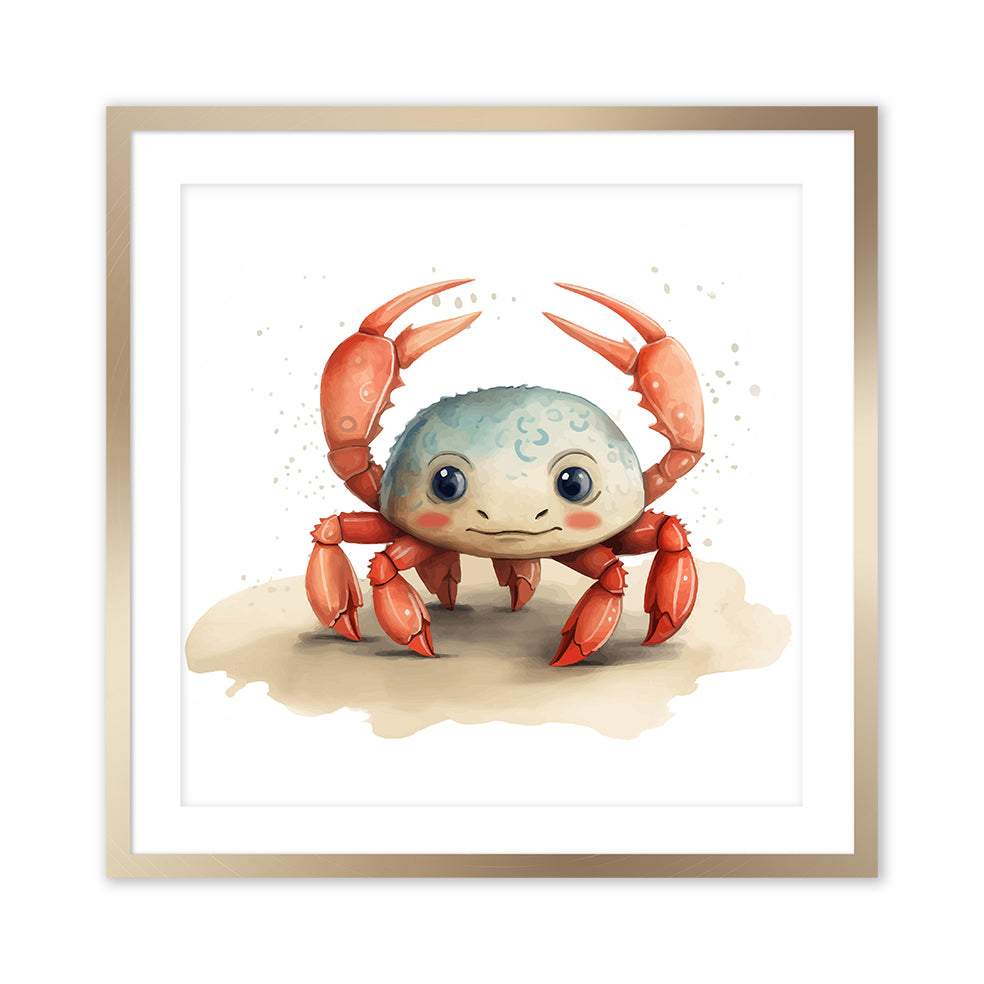 Cute Crab Kids Wall Art