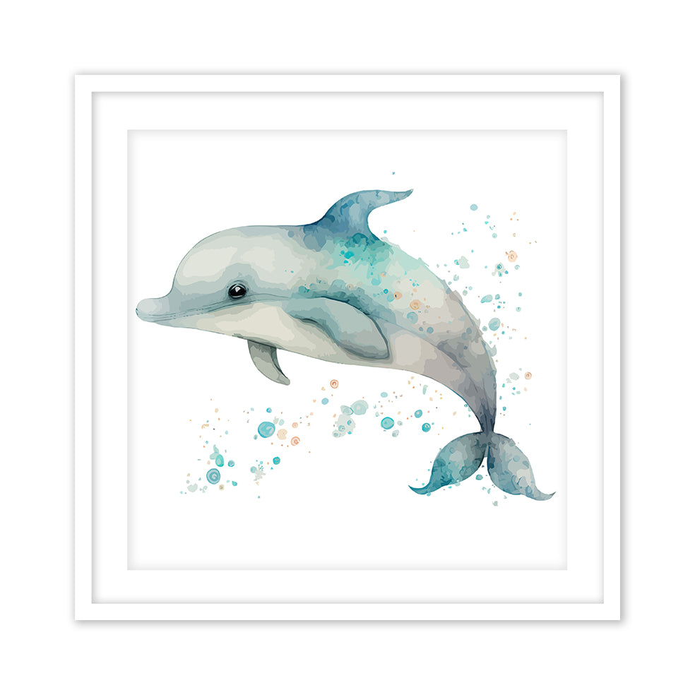 Cute Dolphin Kids Wall Art | Ellisimo - Add Aquatic Charm