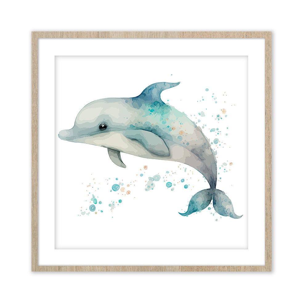 Cute Dolphin Kids Wall Art