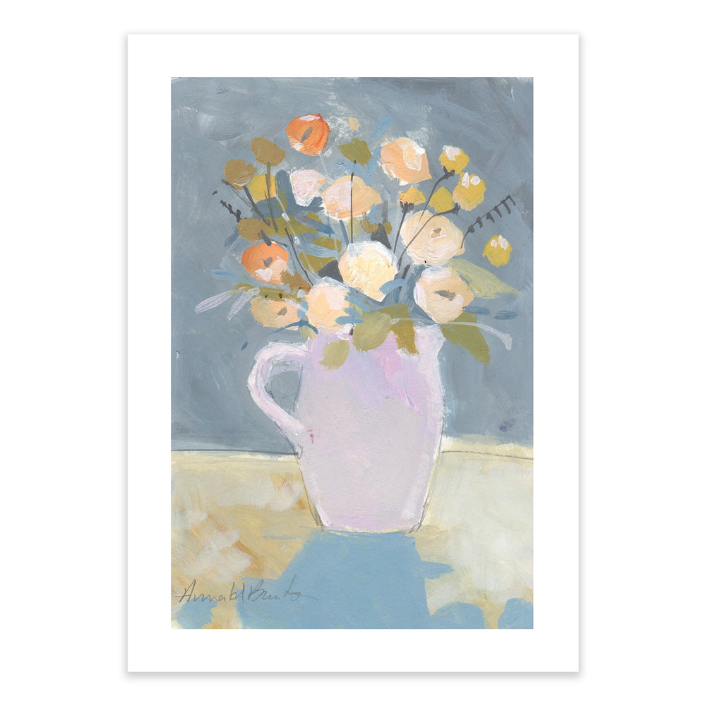Annabel Burton Flower Jug Botanical Watercolour Print