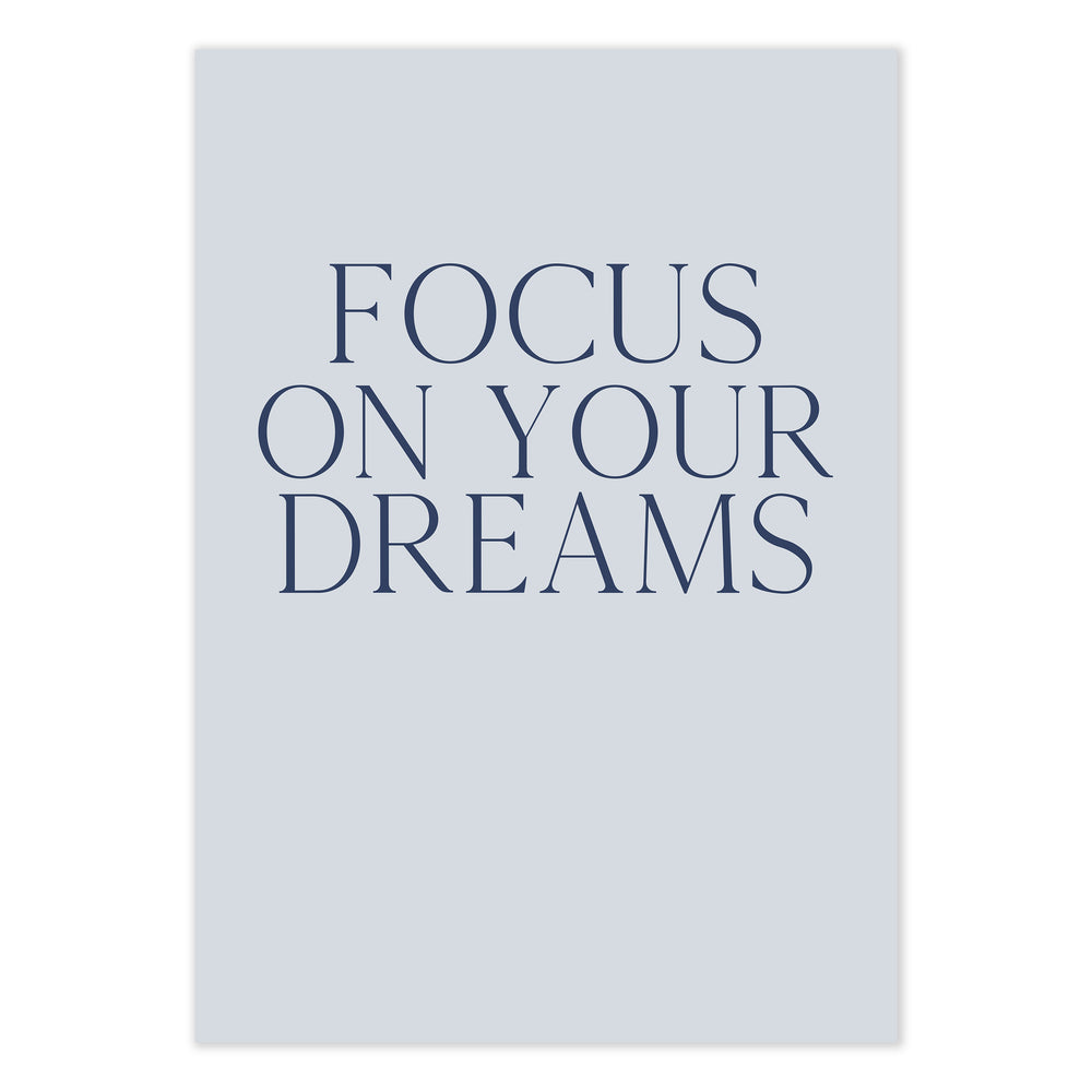 Ellisimo Focus On Your Dreams Inspirational Graphic Wall Art
