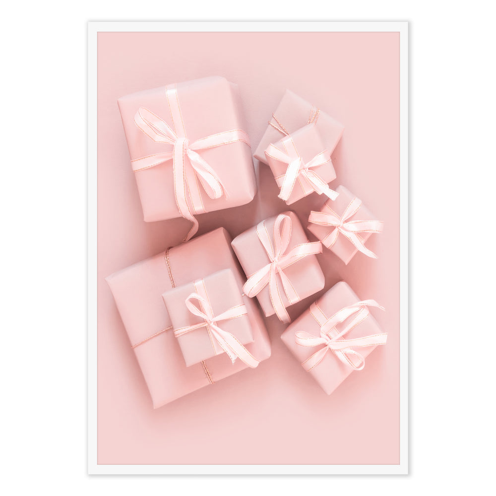 For You Pretty Pink Christmas Presents Festive Print