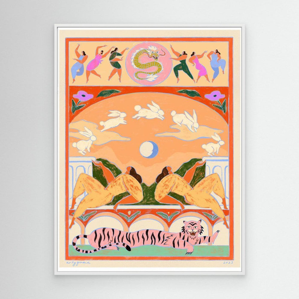 Rabbit Jumps Over the Moon by Arty Guava