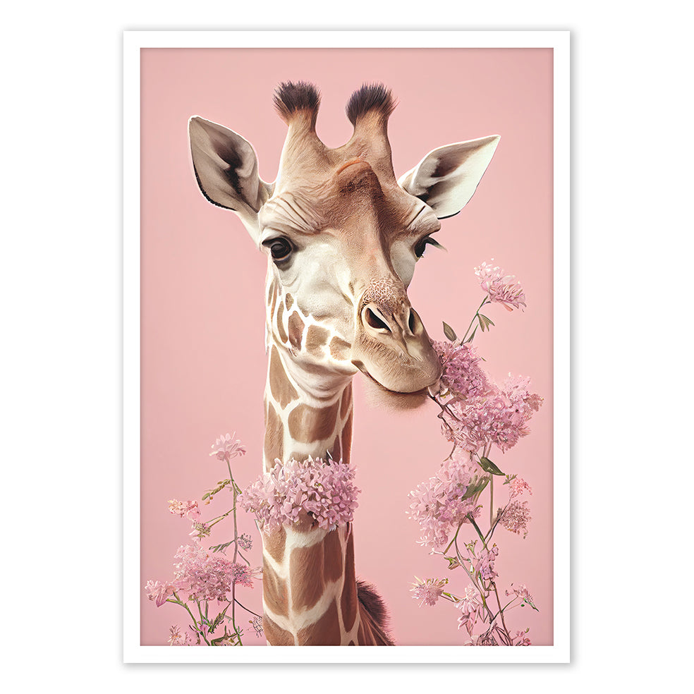 Happy Giraffe Kids Wall art print