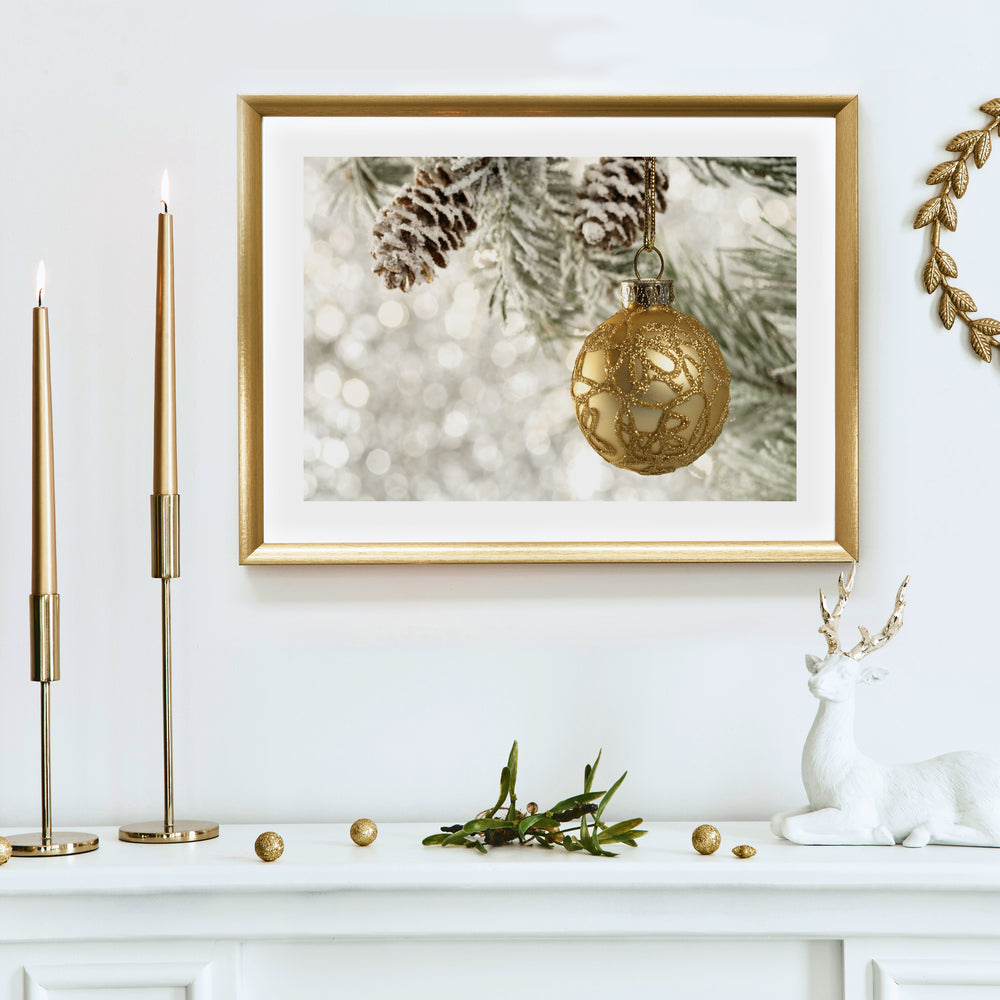 Glitter Ball Wall Art by Ellisimo - Elegant Holiday Decor