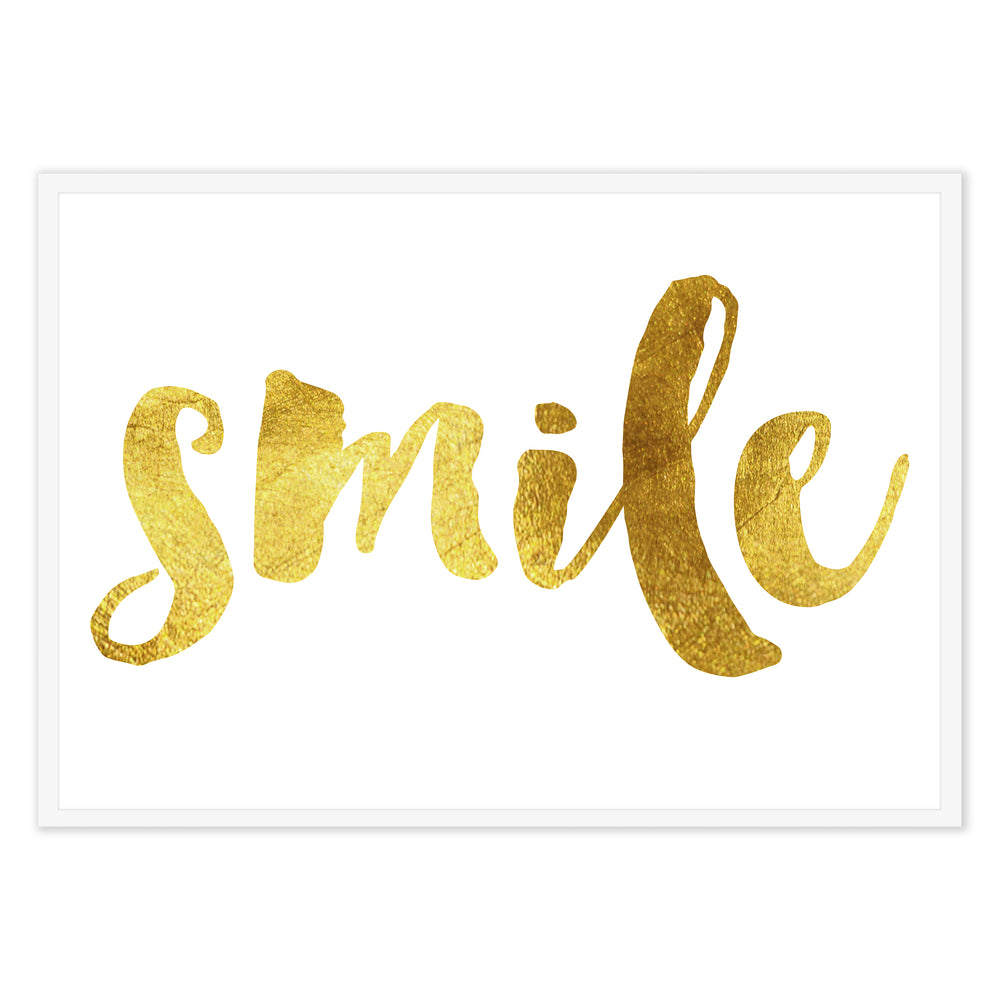 Gold Smile Festive Print
