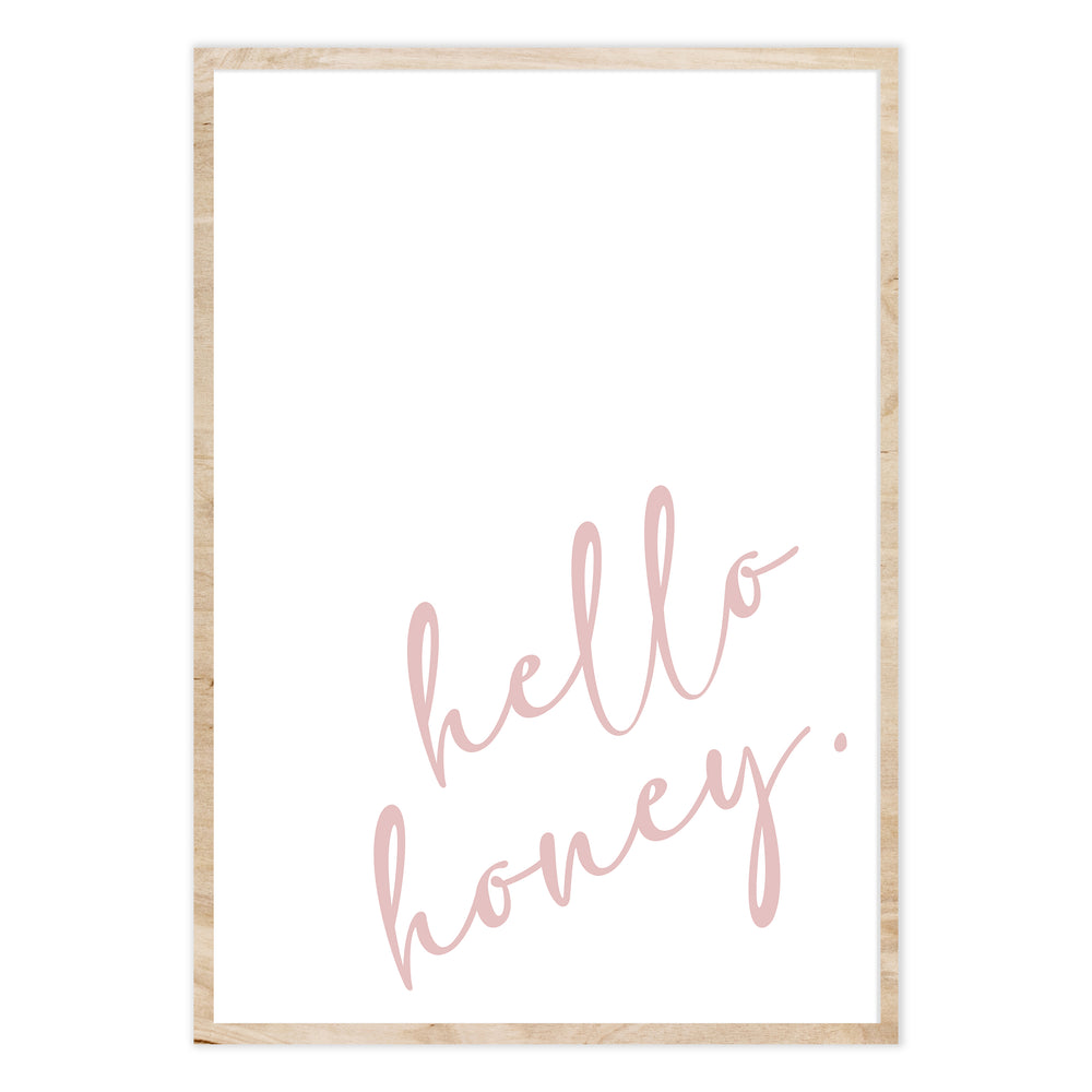 Hello Honey Pink Graphic Print