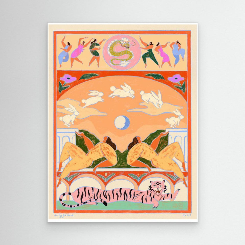 Rabbit Jumps Over the Moon by Arty Guava