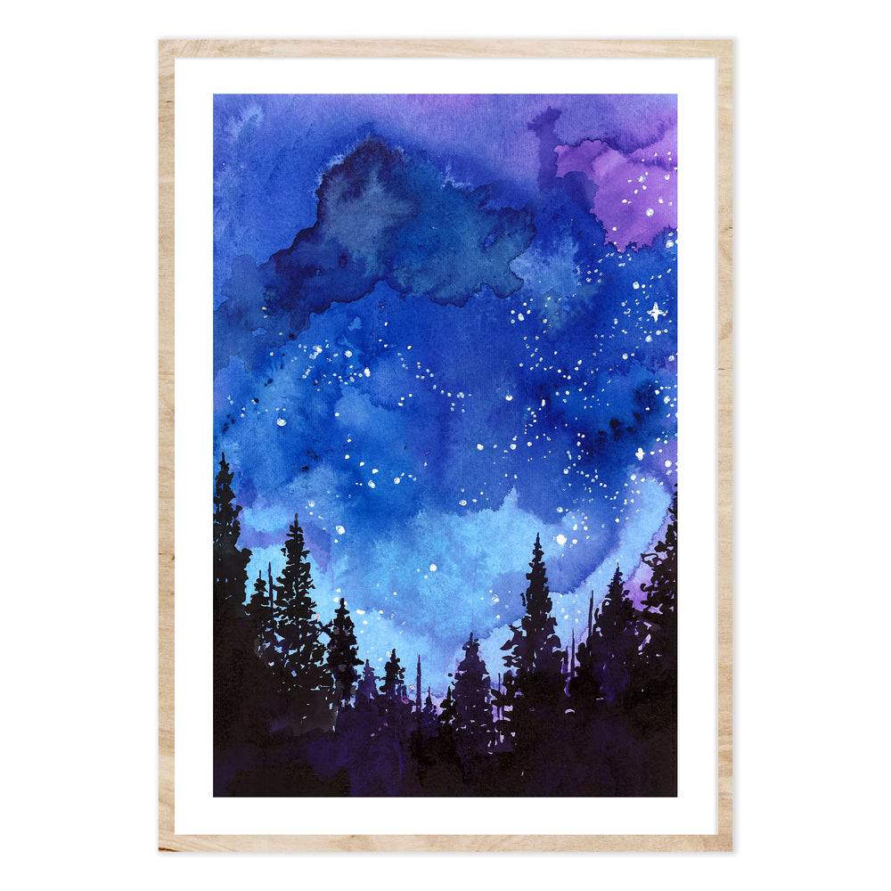 Jessica Durrant - Let's Go See The Stars Watercolour Skyscape Print