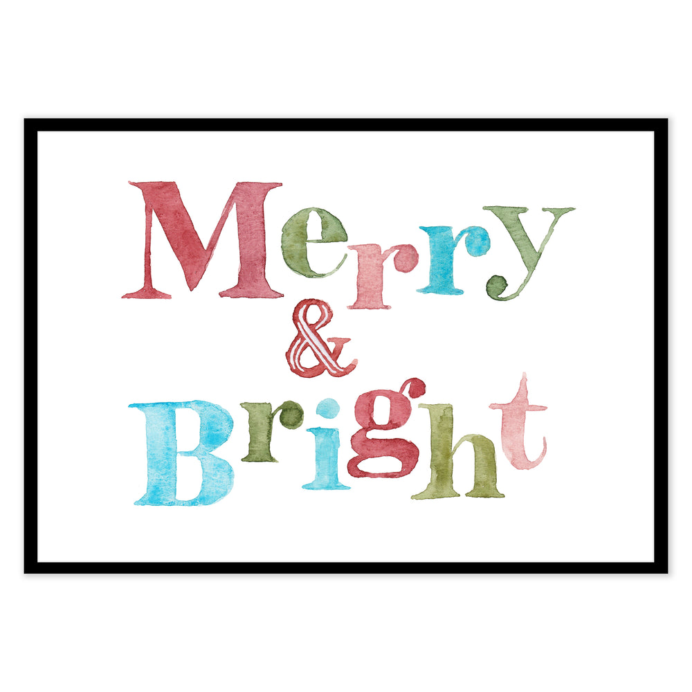 Merry And Bright Festive Print