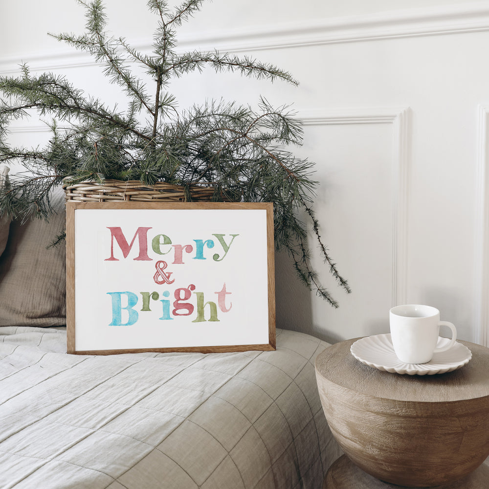 Merry And Bright Festive Print