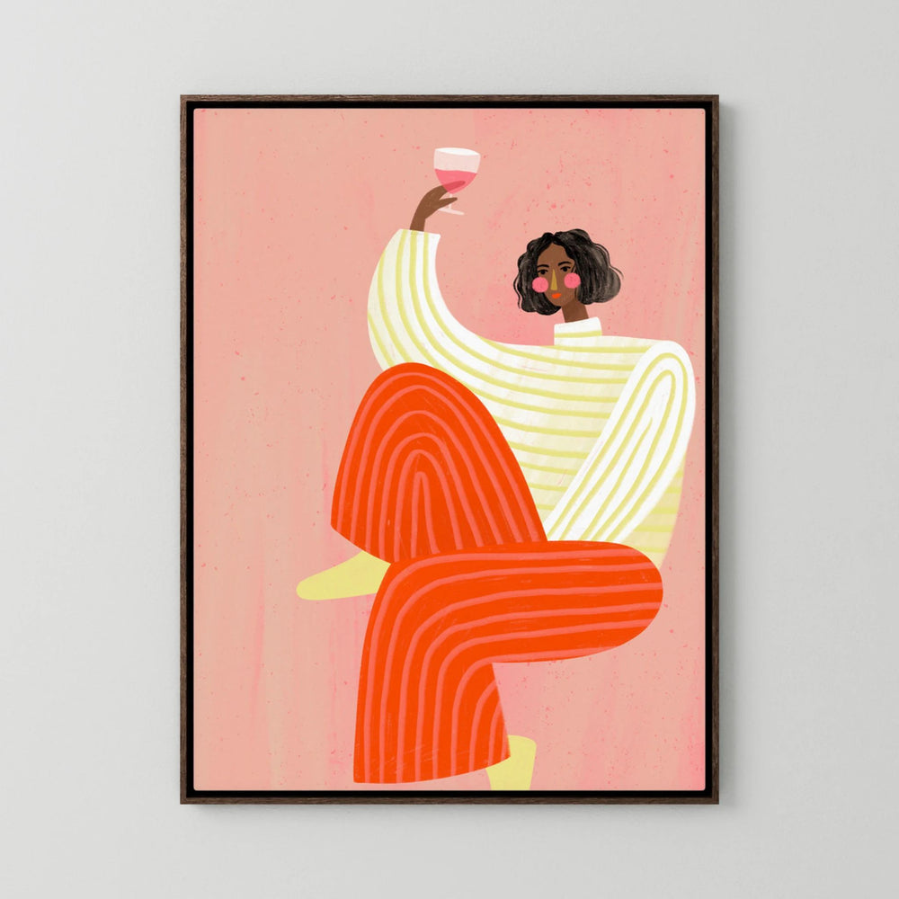 The Woman with the glass of wine by Bea Müller
