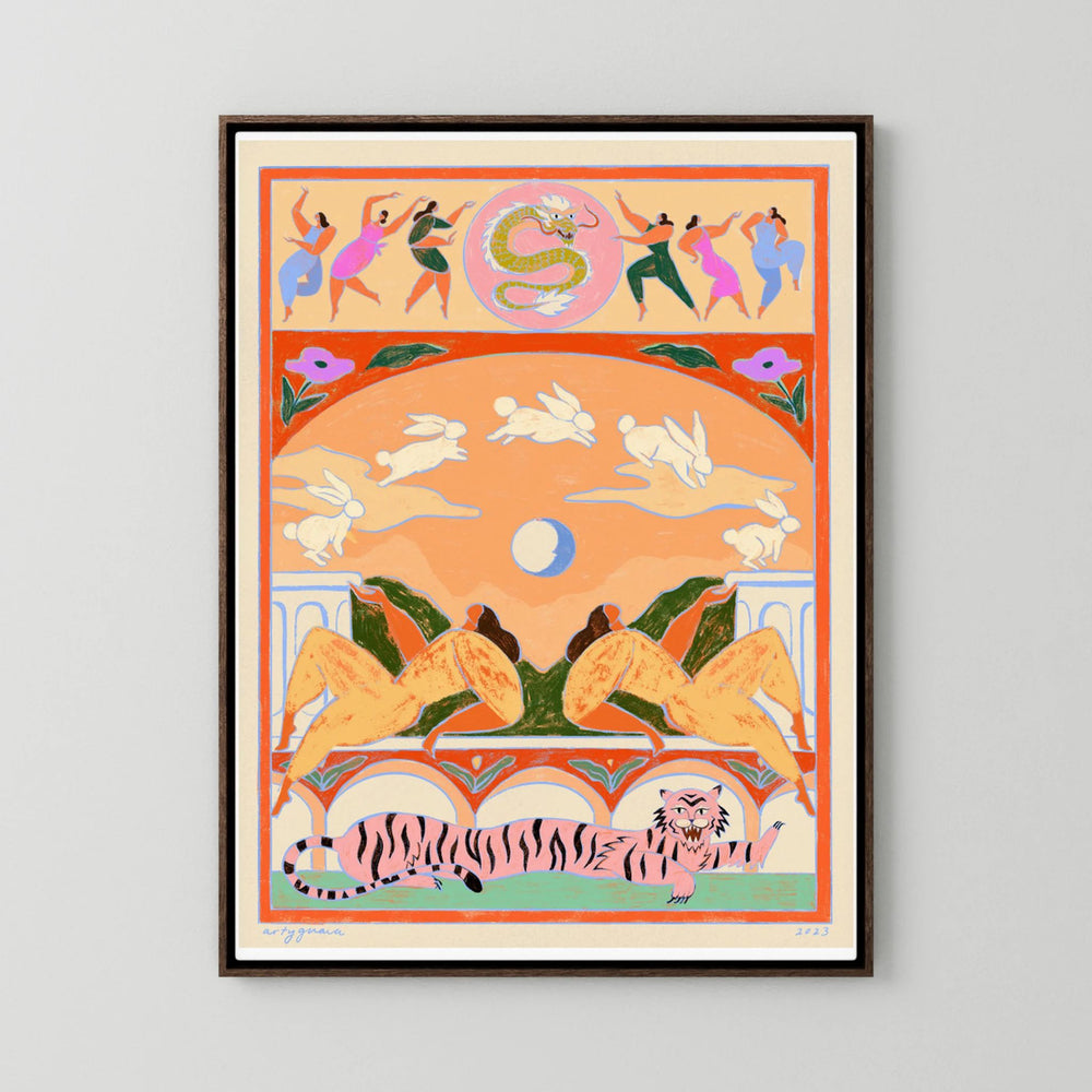 Rabbit Jumps Over the Moon by Arty Guava