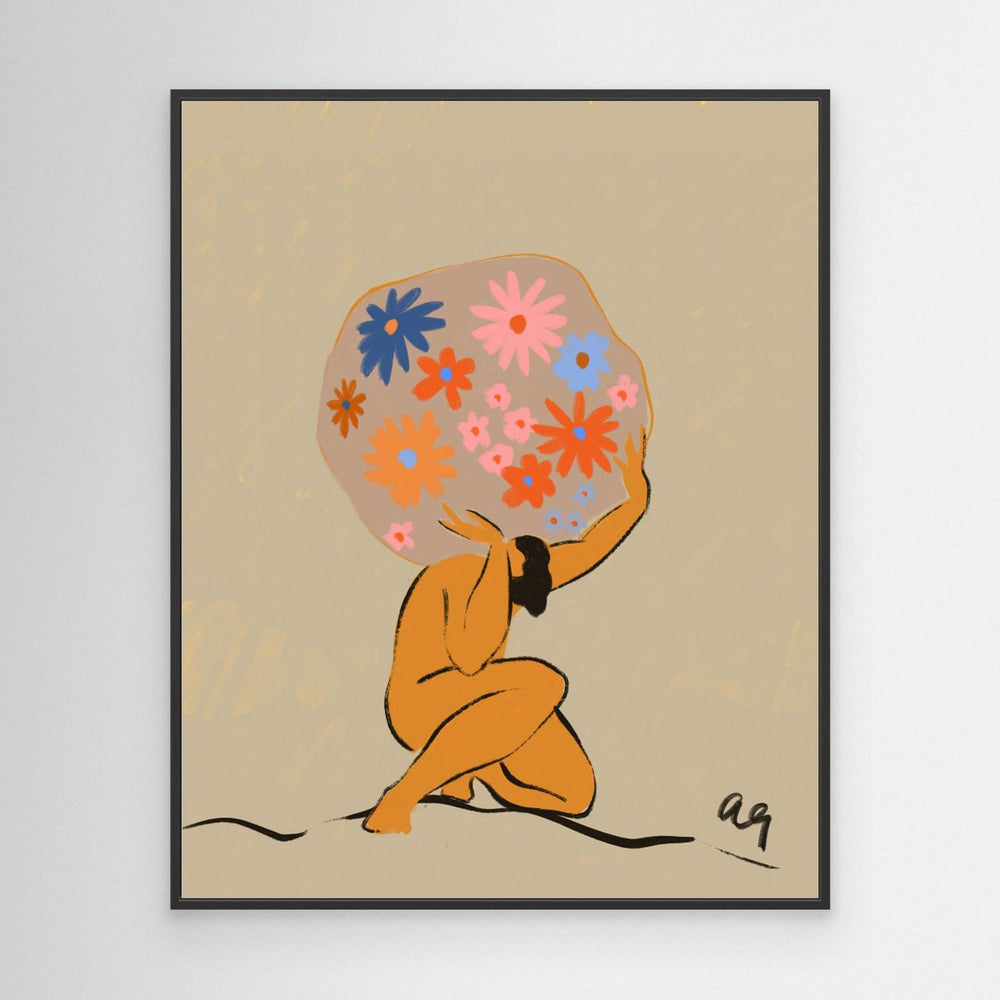 World On Her Shoulders by Arty Guava