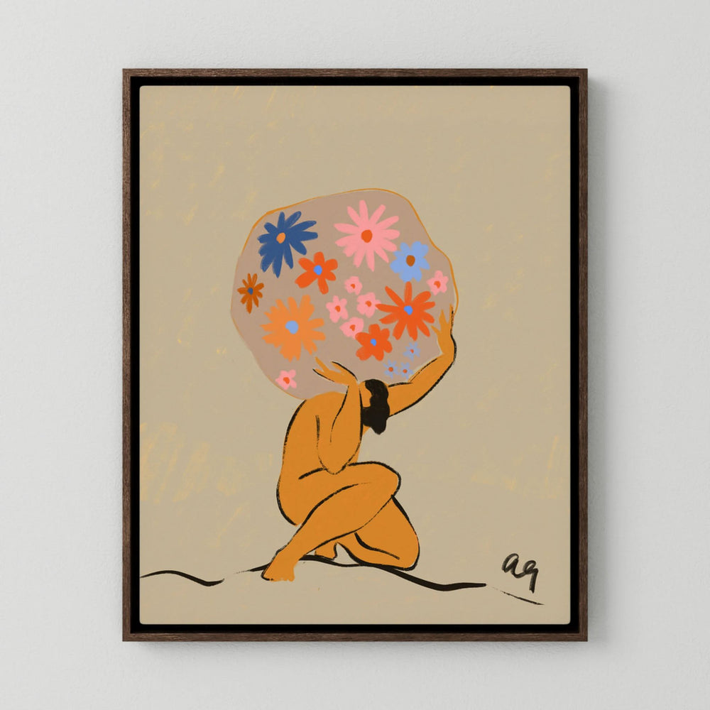 World On Her Shoulders by Arty Guava