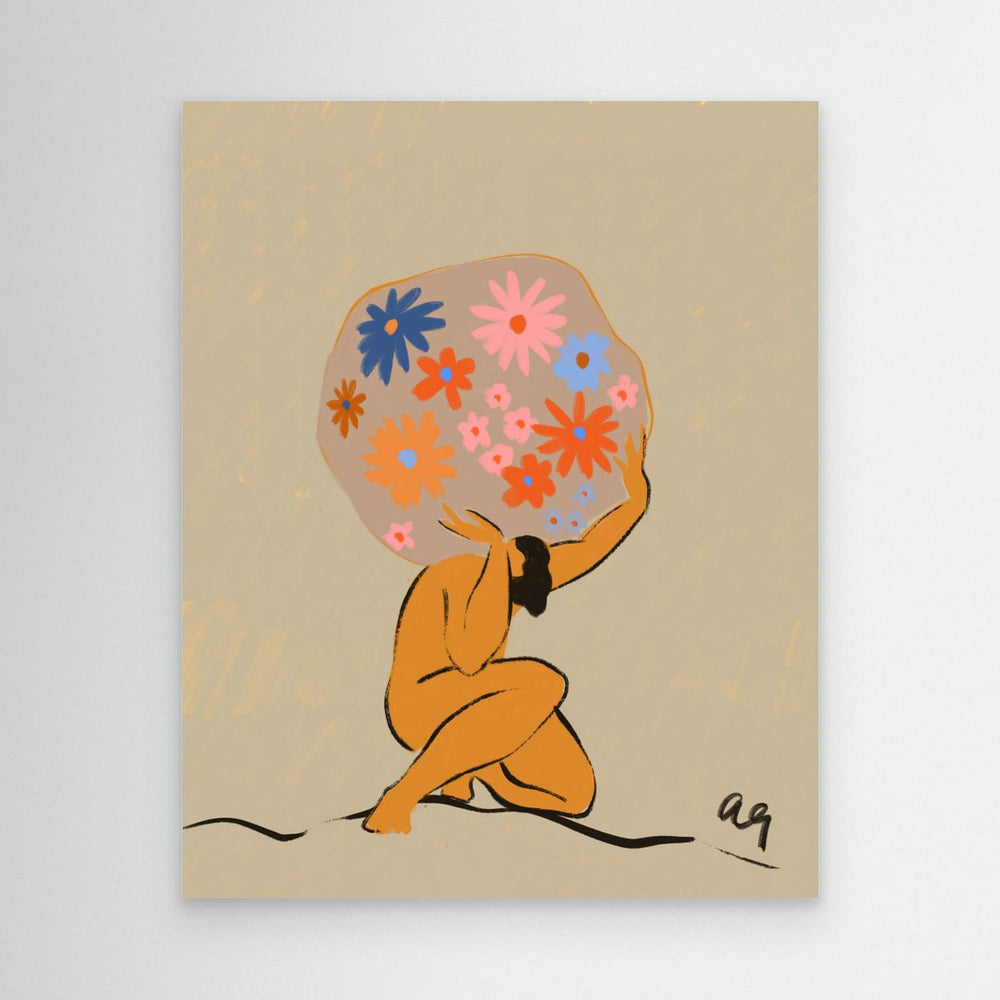 World On Her Shoulders by Arty Guava