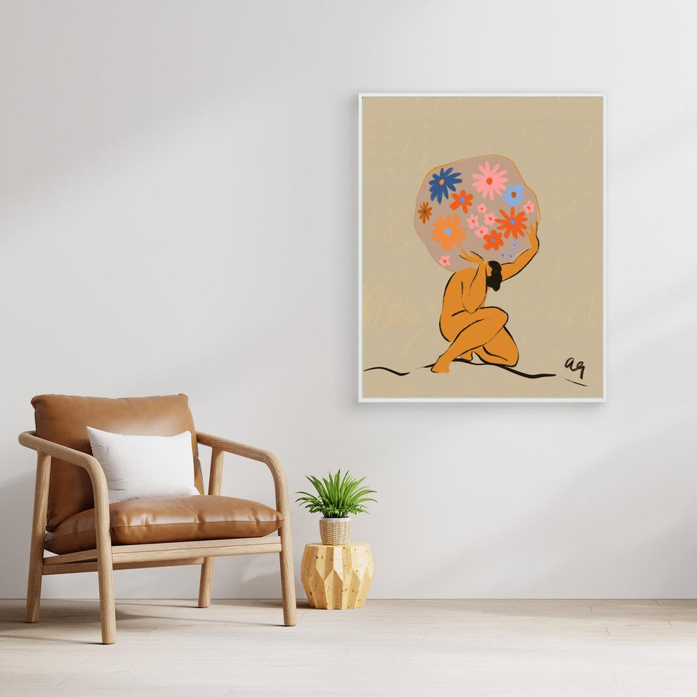 World On Her Shoulders by Arty Guava