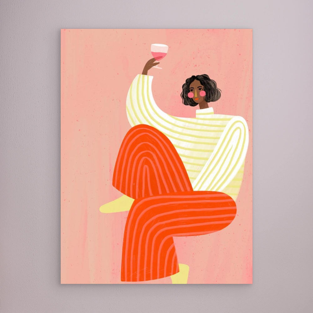 The Woman with the glass of wine by Bea Müller