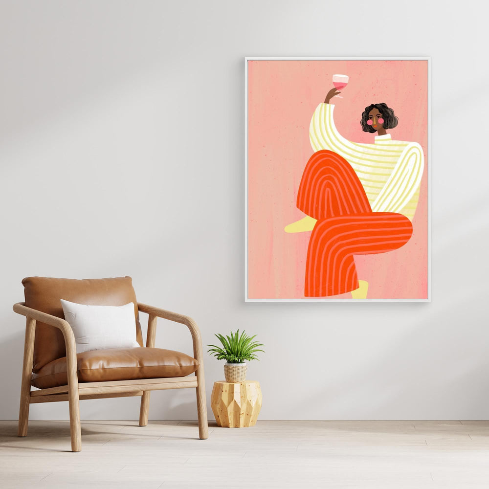 The Woman with the glass of wine by Bea Müller
