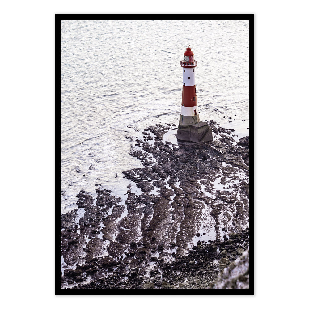 Red Lighthouse Photographic Print by Ellisimo - Captivating Wall Art