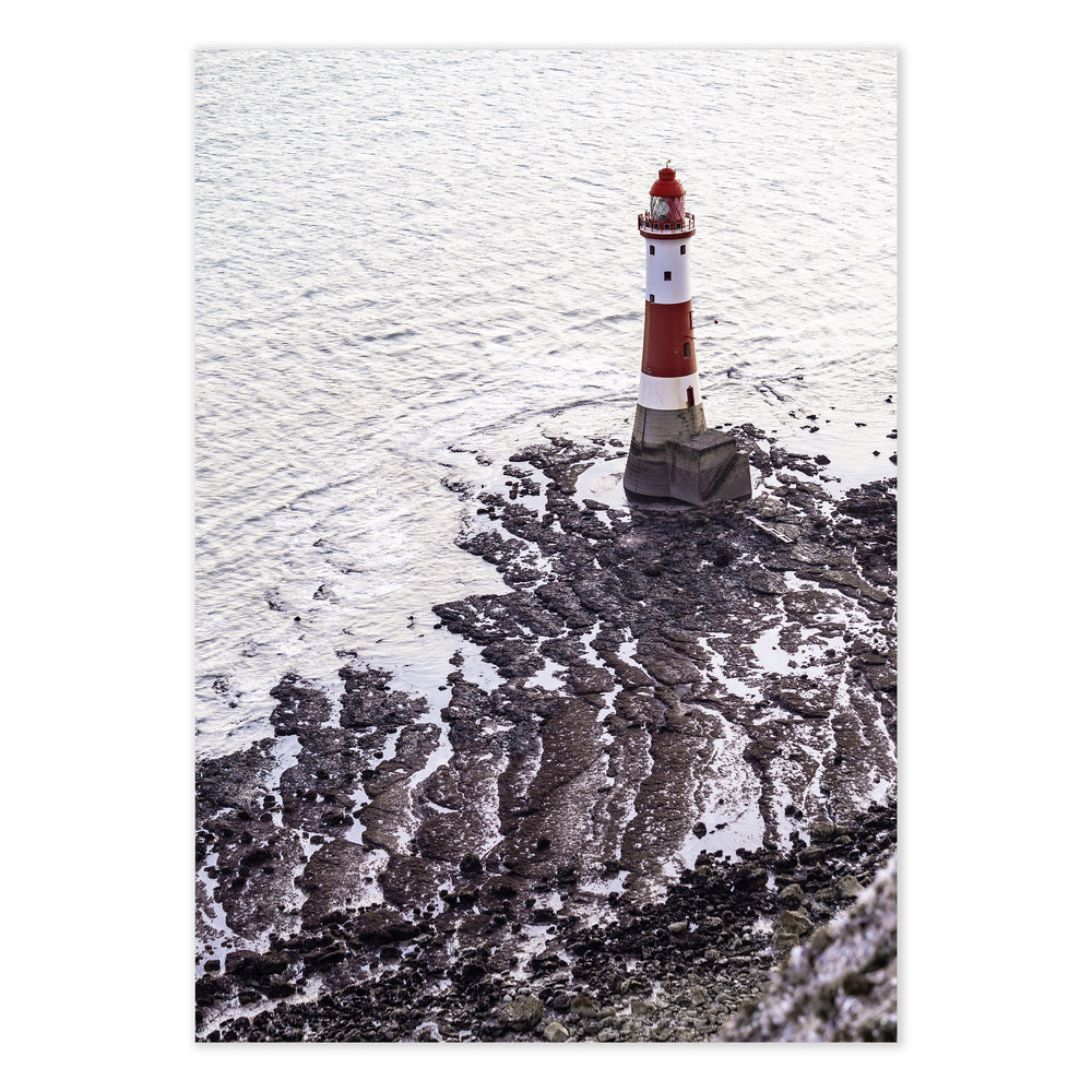 Red Lighthouse Photographic Print by Ellisimo - Captivating Wall Art