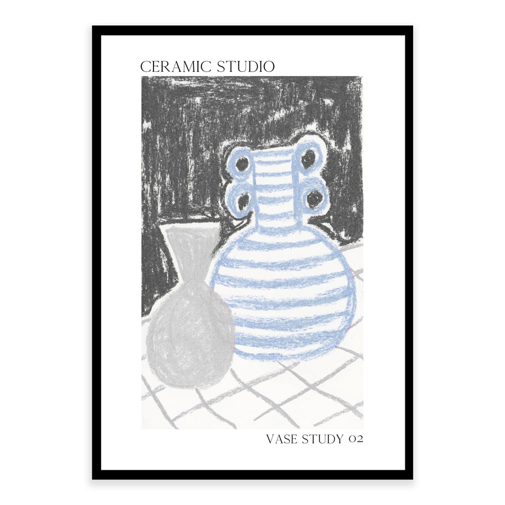 Ceramic Studio Vase Study 02 - Hand Drawn Wall Art Print