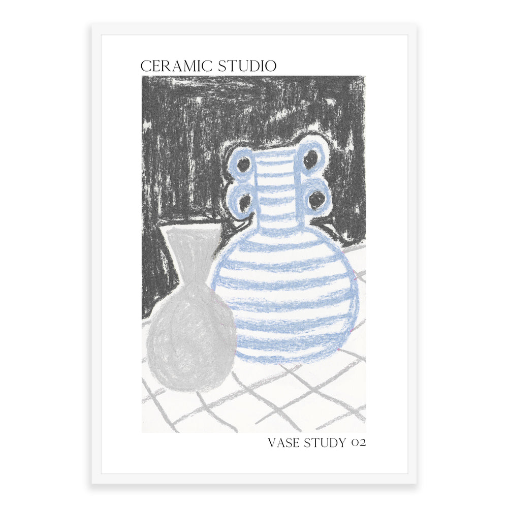 Ceramic Studio Vase Study 02 - Hand Drawn Wall Art Print