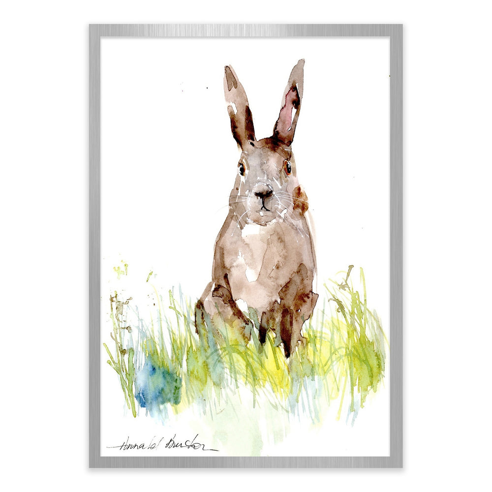 Annabel Burton - Watercolour Bunny Framed Print