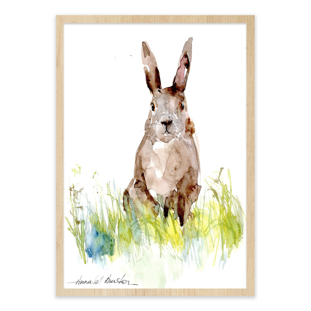 Annabel Burton - Watercolour Bunny Framed Print
