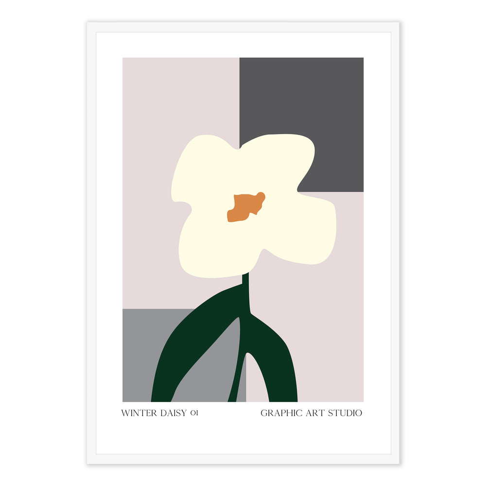 Ellisimo's Winter Daisy 01 - Contemporary Graphic Art Print
