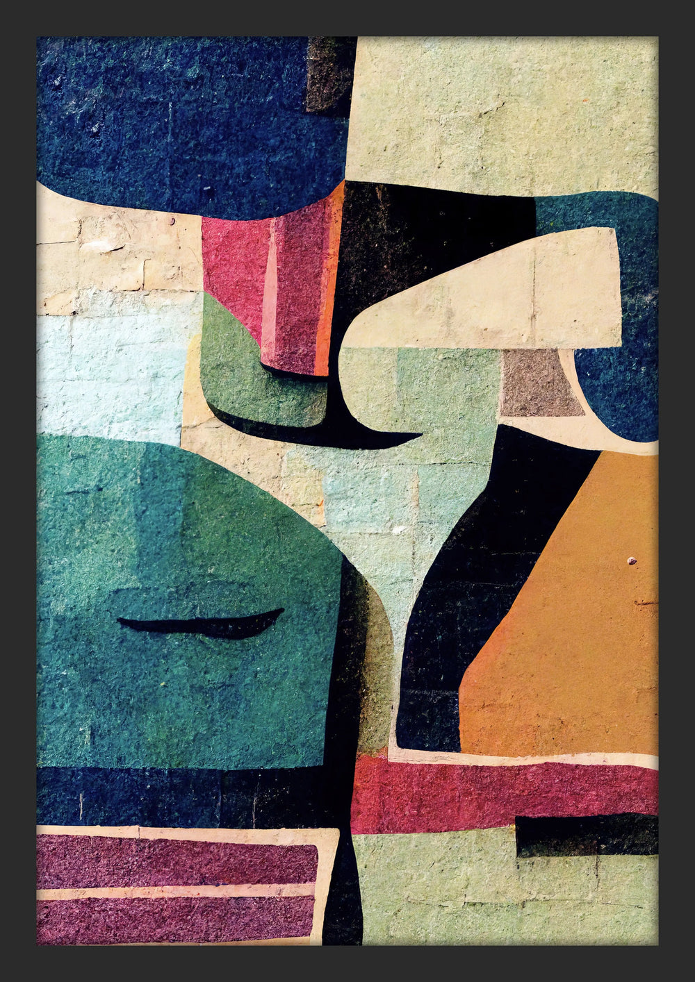 Colour Abstract 02 Wall Art - Colourful Geometric Art
