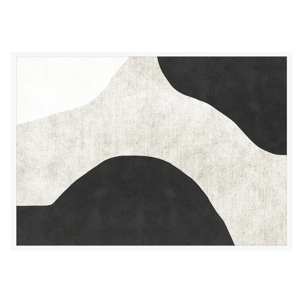 Balance Black and White Abstract - Elegant and Sophisticated Wall Art