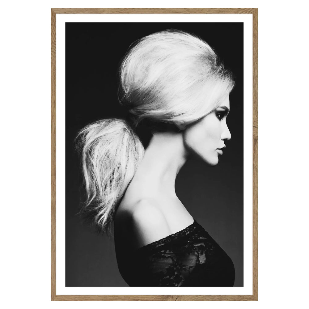 Bella Black and White Retro Photographic Print - Sixty's Glamour
