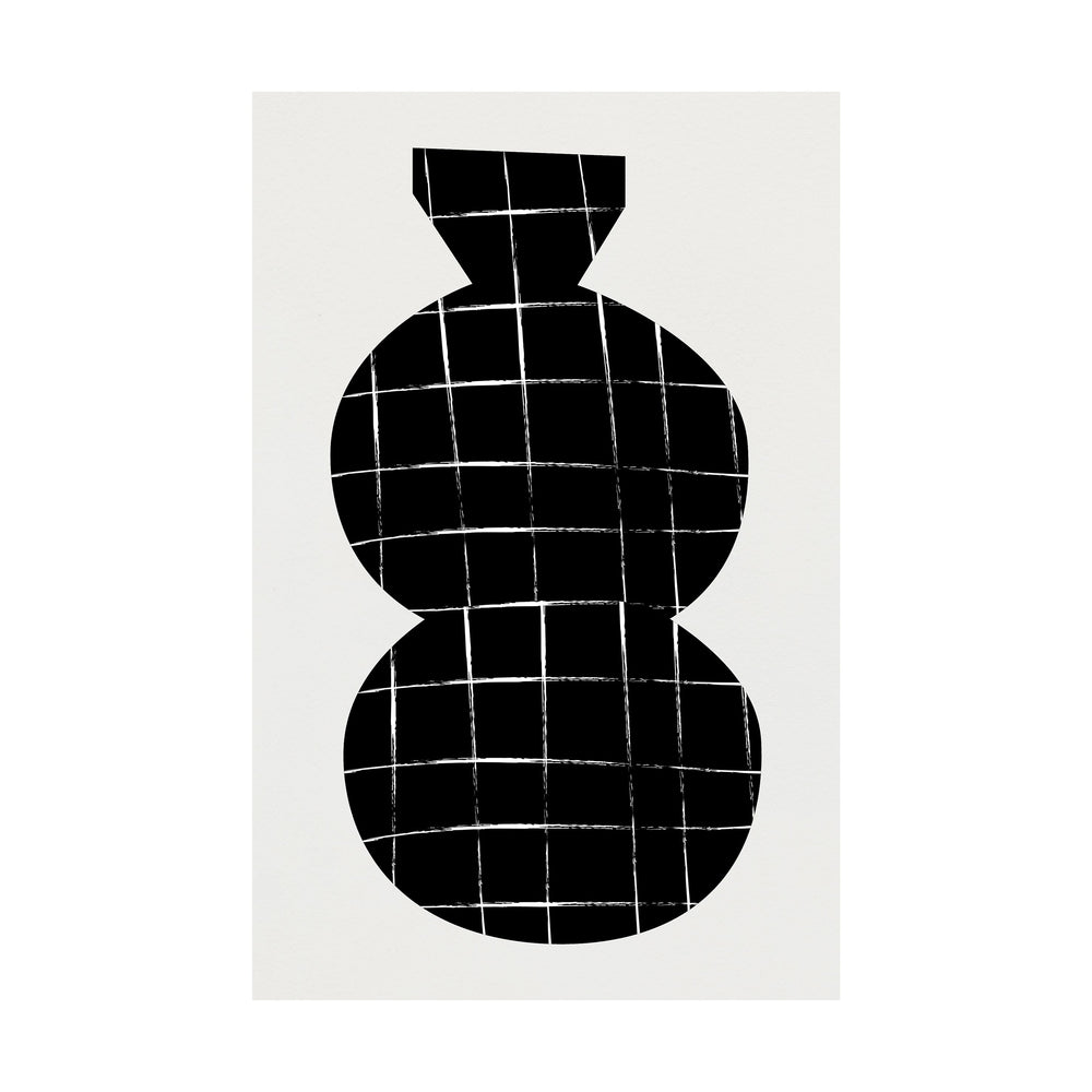 Check Vase Geometric Print - Simple and Sophisticated