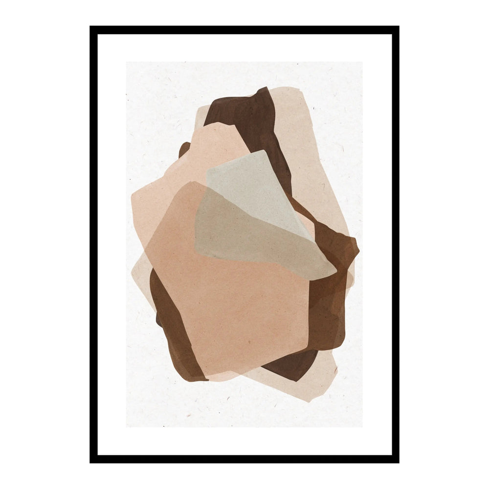 Collage Art 01 - Earthy Rustic Abstract Wall Art