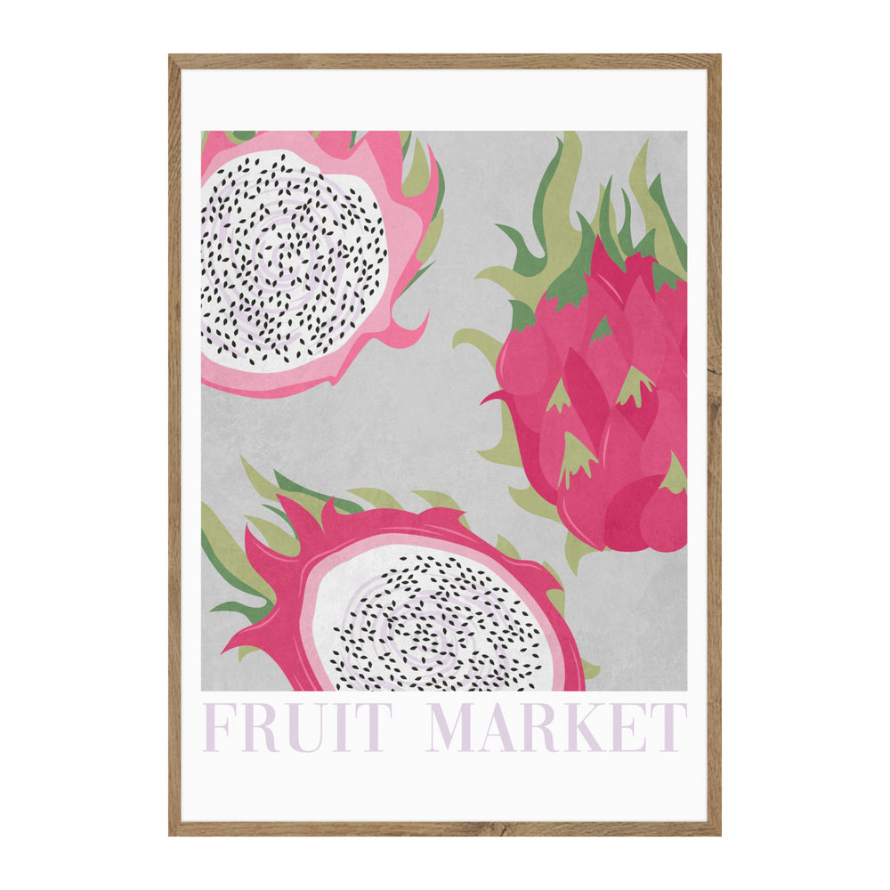 Dragon Fruit Cheerful Poster-Style Wall Art