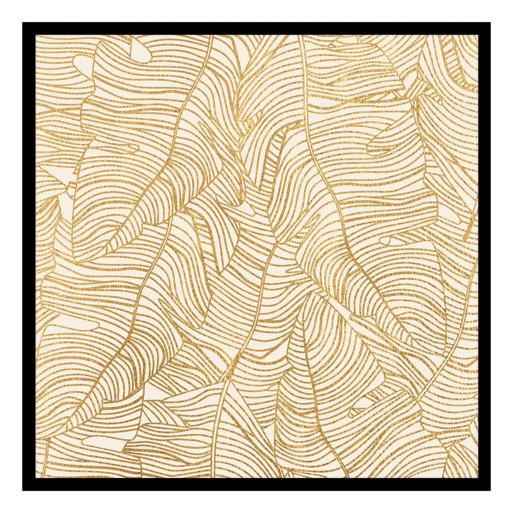 Gold Lines Abstract Print