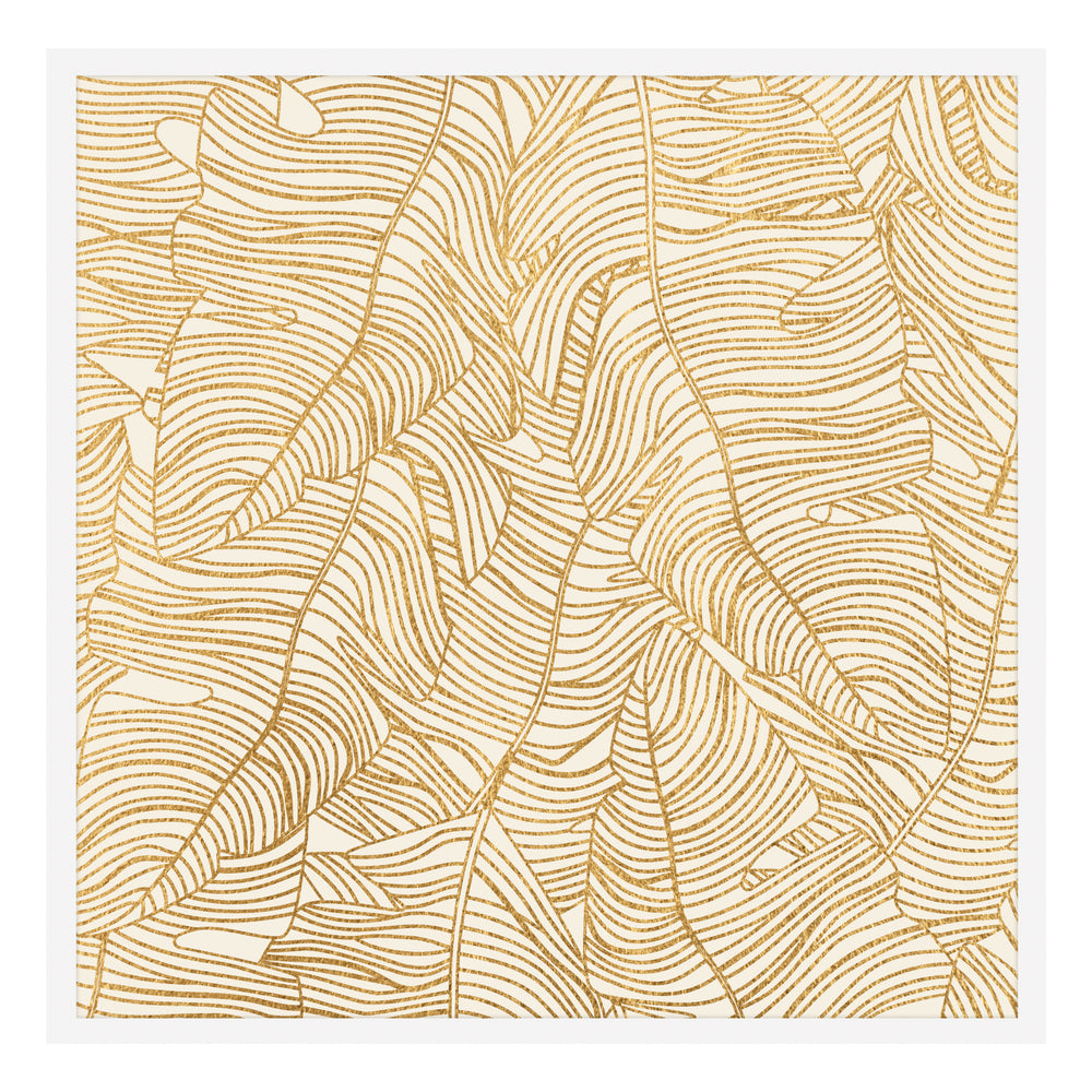 Gold Lines Abstract Print